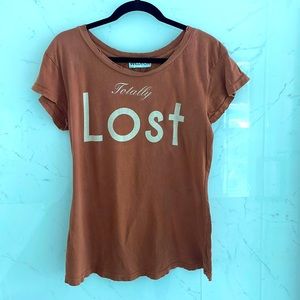 Wildfox Distressed “Totally Lost” Tee